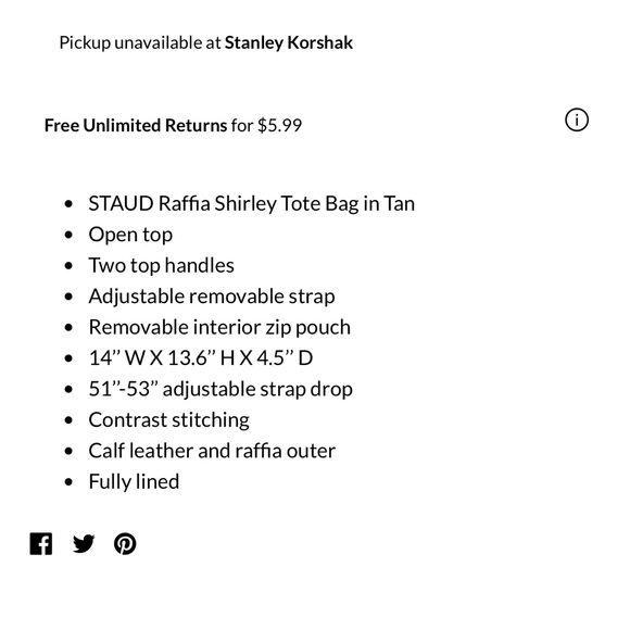 NWT STAUD Raffia Shirley Tote Bag - Picture 4 of 12